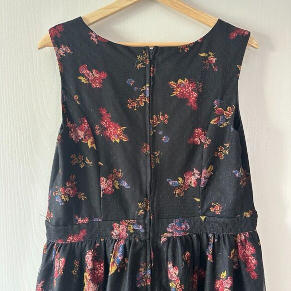 ModCloth Womens Delightful Sight A Line‎ Black Floral Lace Overlay Dress Size XL - Picture 11 of 13